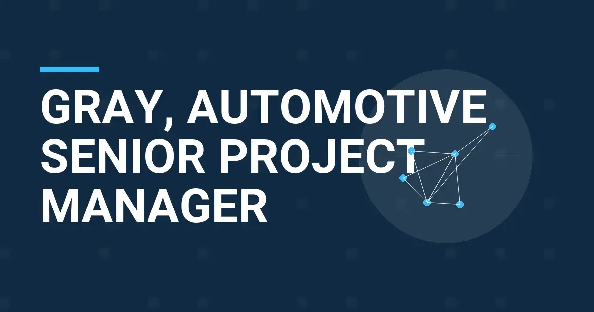 Gray, Automotive Senior Project Manager