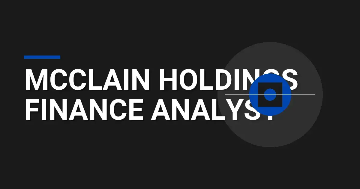 Mcclain Holdings Finance Analyst