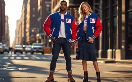 Top Men’s and Women’s Outfit Ideas with a New York Giants Varsity Jacket